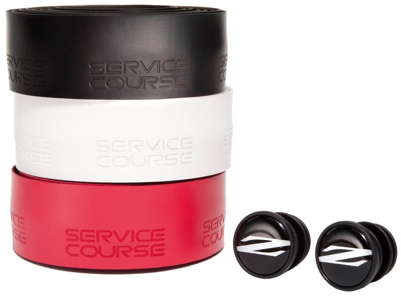 Zipp Service Course Handlebar Tape - Red | Polyurethane Wrap with Embossed Service Course Logo, Lightweight 68g, Includes 2 Rolls & Bar-End Plugs, Color Pop Red, Optimized for Road Cycling P - Image 2